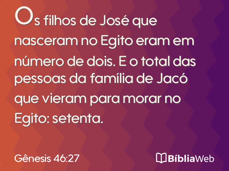 Gênesis 46:27 em imagem para compartilhar