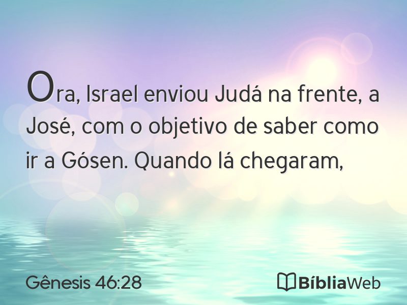 Gênesis 46:28 em imagem para compartilhar
