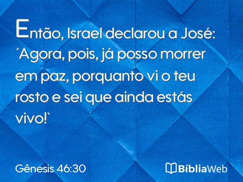 Gênesis 46:30 em imagem para compartilhar