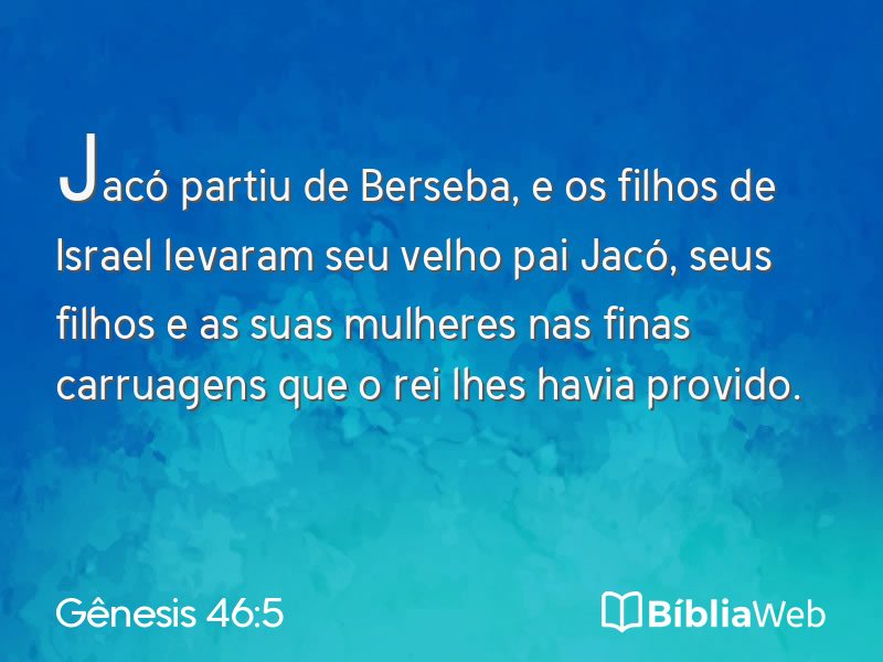 Gênesis 46:5 em imagem para compartilhar