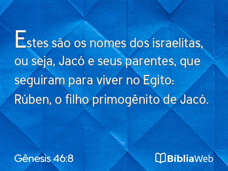 Gênesis 46:8 em imagem para compartilhar