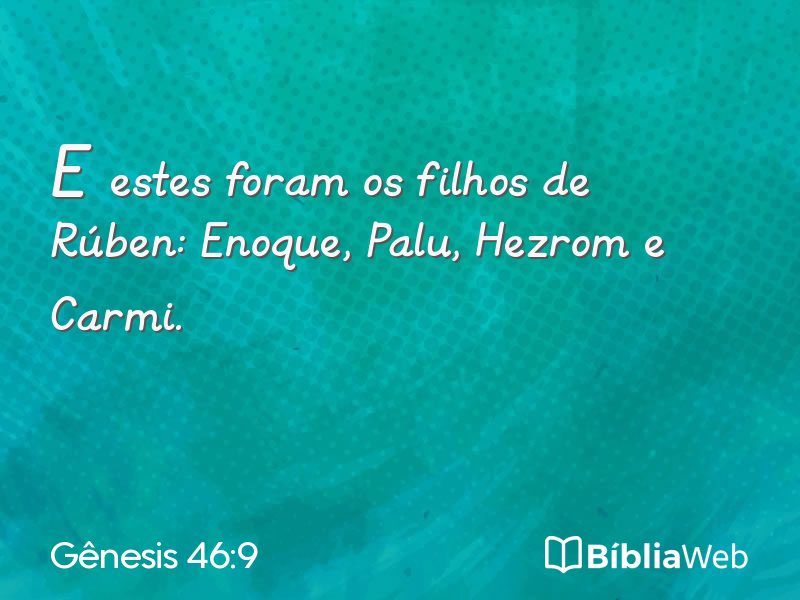 Gênesis 46:9 em imagem para compartilhar