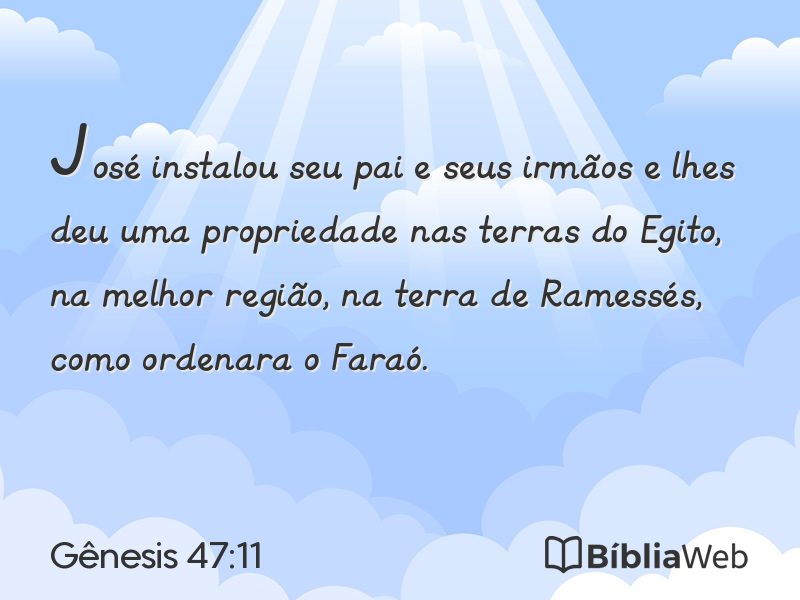Gênesis 47:11 em imagem para compartilhar
