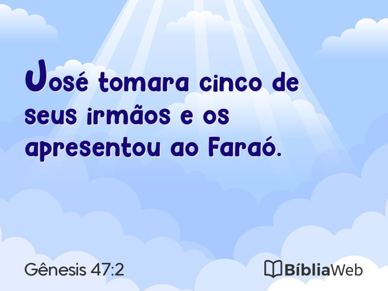 Gênesis 47:2 em imagem para compartilhar