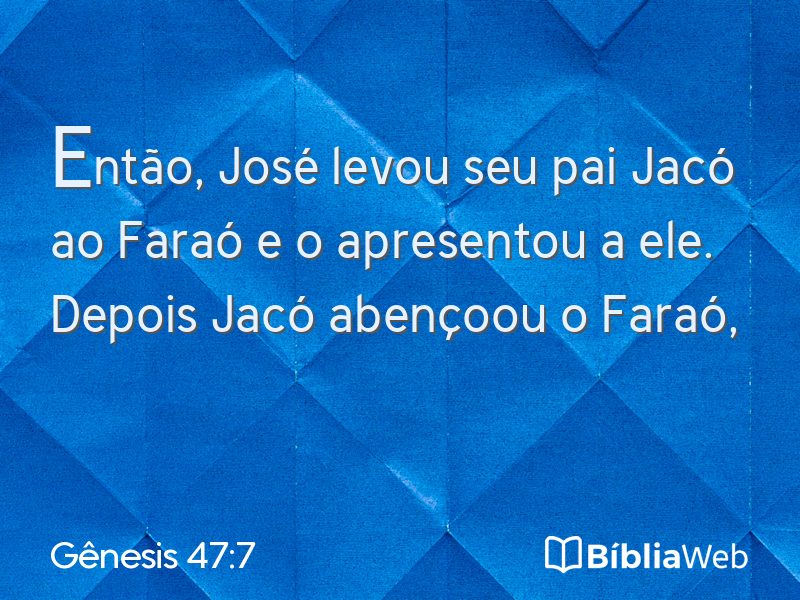 Gênesis 47:7 em imagem para compartilhar