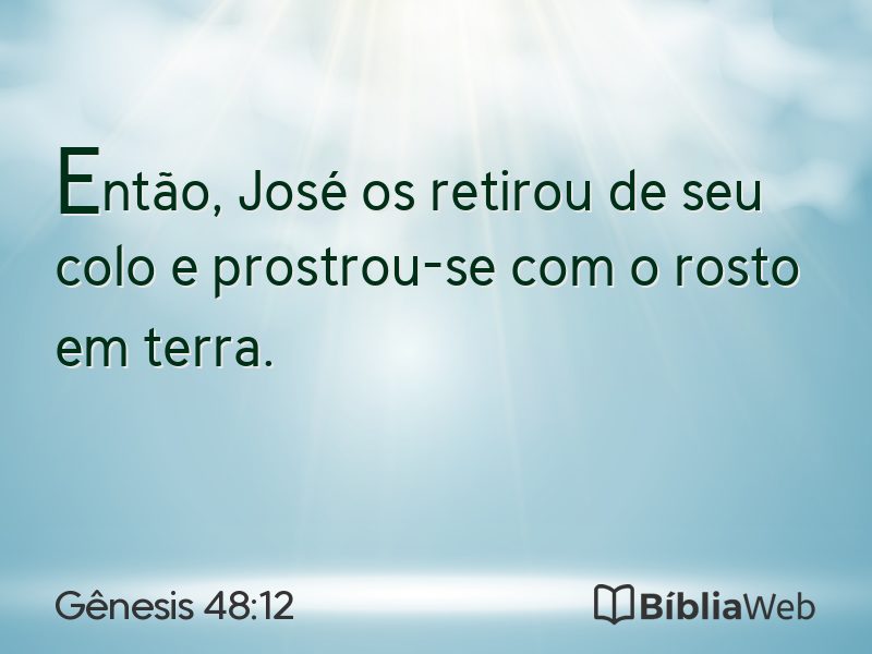 Gênesis 48:12 em imagem para compartilhar