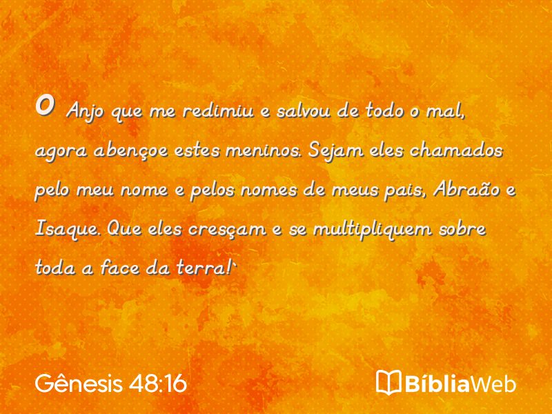 Gênesis 48:16 em imagem para compartilhar