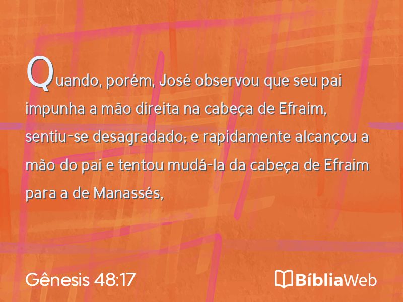Gênesis 48:17 em imagem para compartilhar