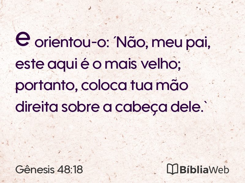 Gênesis 48:18 em imagem para compartilhar