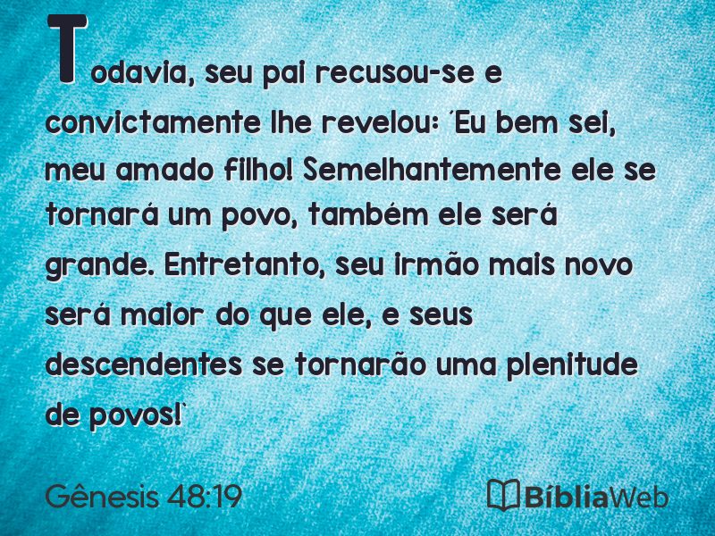 Gênesis 48:19 em imagem para compartilhar