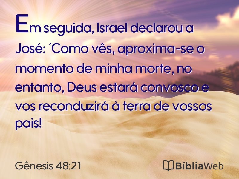Gênesis 48:21 em imagem para compartilhar