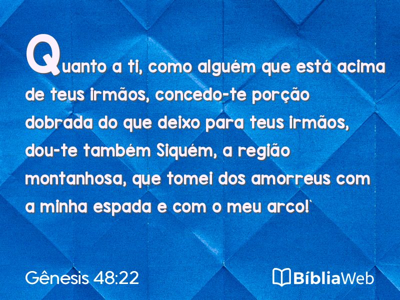 Gênesis 48:22 em imagem para compartilhar