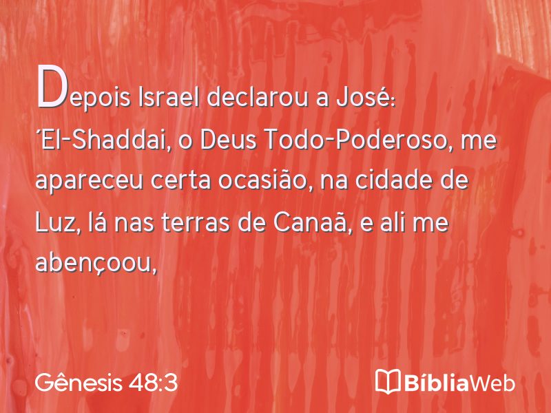 Gênesis 48:3 em imagem para compartilhar
