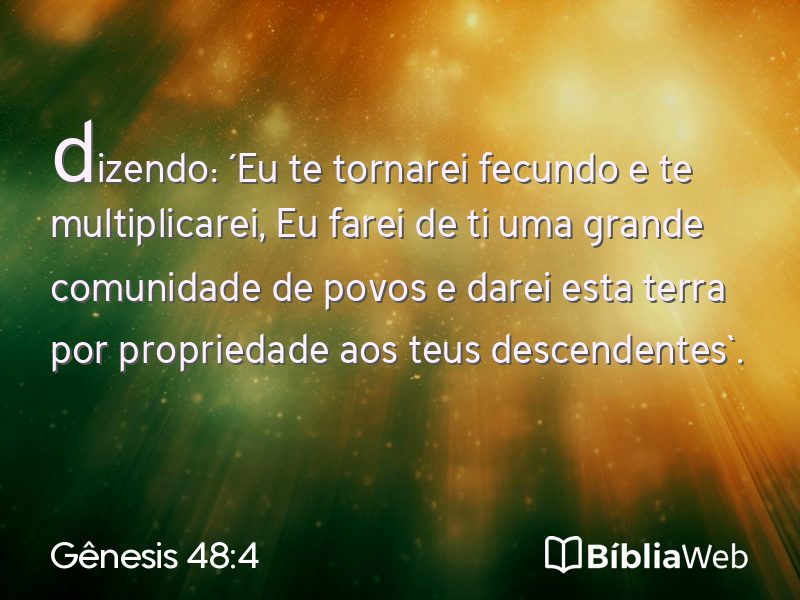 Gênesis 48:4 em imagem para compartilhar