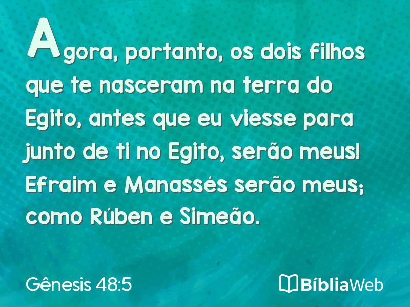 Gênesis 48:5 em imagem para compartilhar