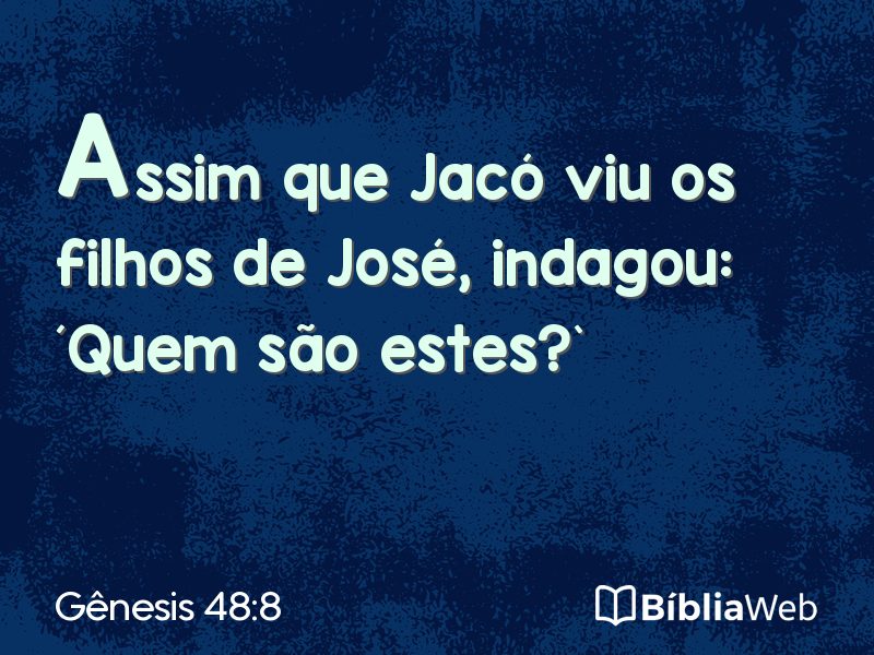Gênesis 48:8 em imagem para compartilhar