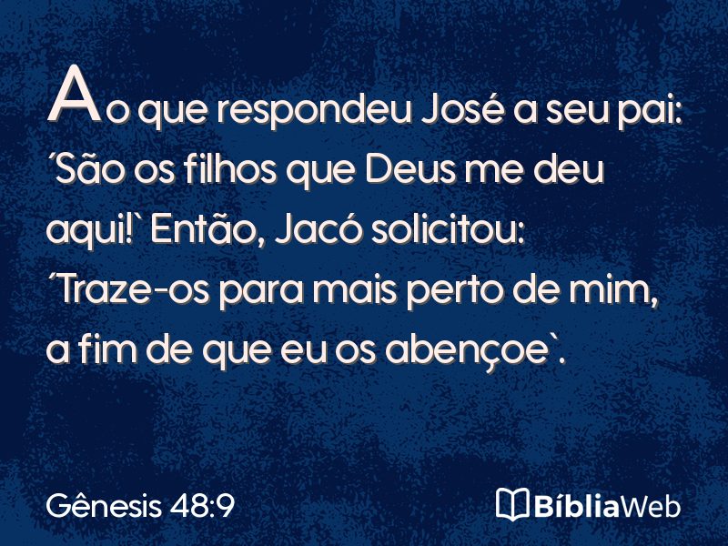 Gênesis 48:9 em imagem para compartilhar