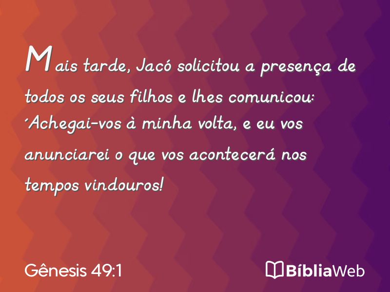 Gênesis 49:1 em imagem para compartilhar