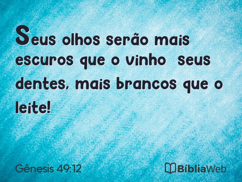 Gênesis 49:12 em imagem para compartilhar