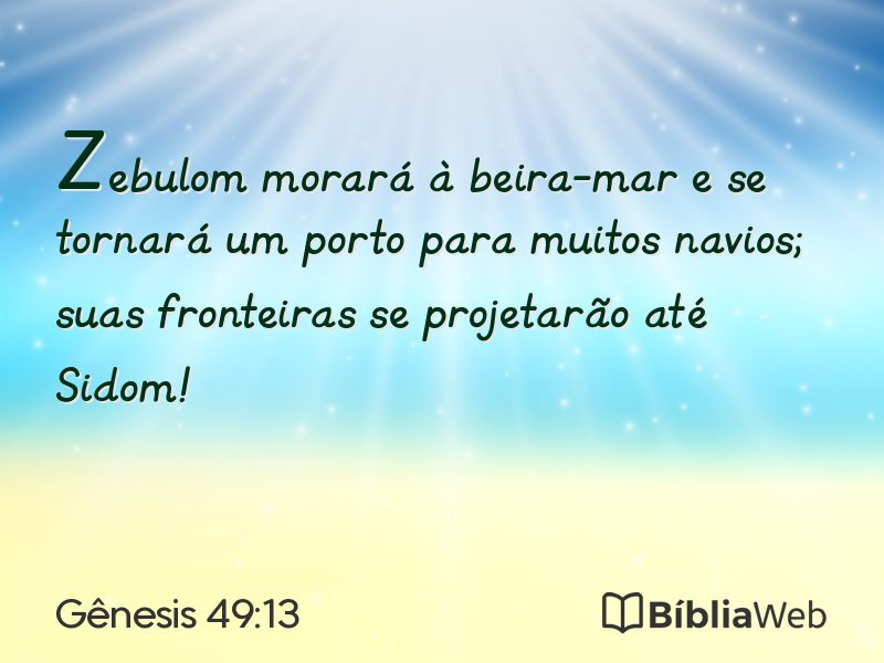 Gênesis 49:13 em imagem para compartilhar