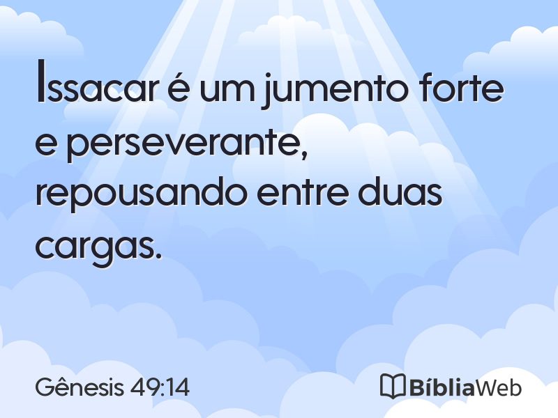 Gênesis 49:14 em imagem para compartilhar