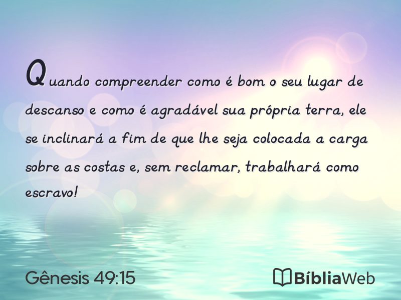 Gênesis 49:15 em imagem para compartilhar