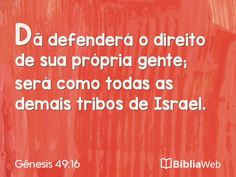Gênesis 49:16 em imagem para compartilhar