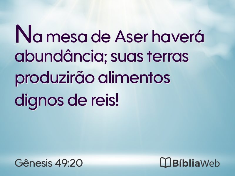Gênesis 49:20 em imagem para compartilhar