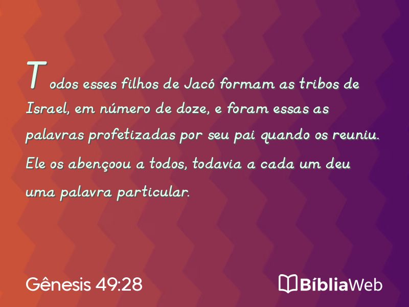 Gênesis 49:28 em imagem para compartilhar