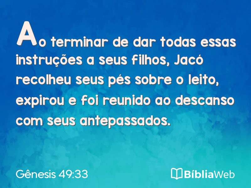 Gênesis 49:33 em imagem para compartilhar