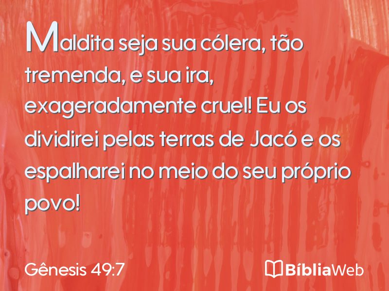 Gênesis 49:7 em imagem para compartilhar