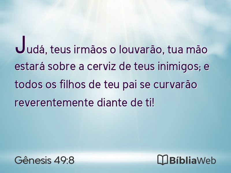 Gênesis 49:8 em imagem para compartilhar