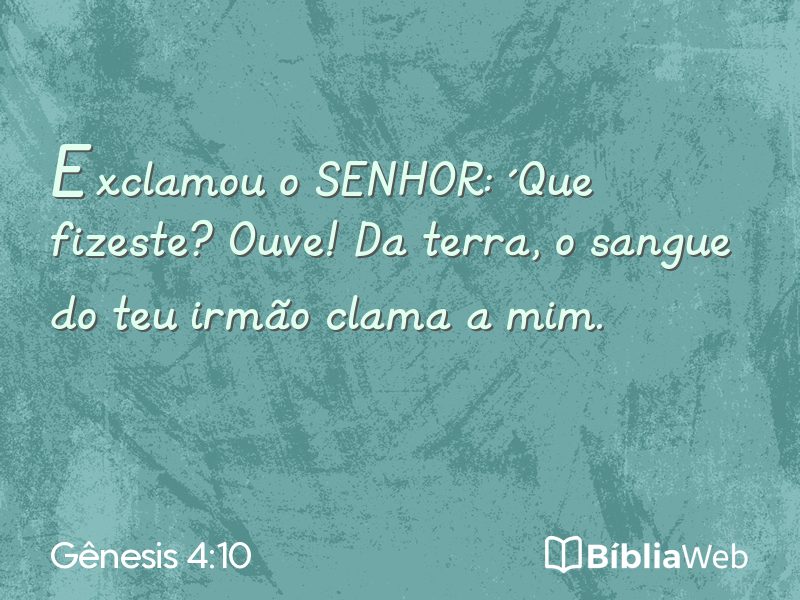 Gênesis 4:10 em imagem para compartilhar