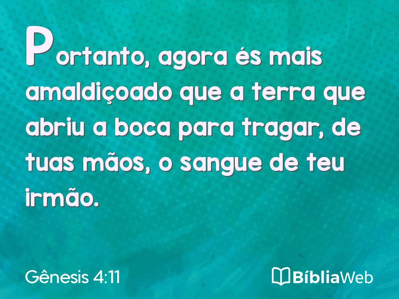 Gênesis 4:11 em imagem para compartilhar