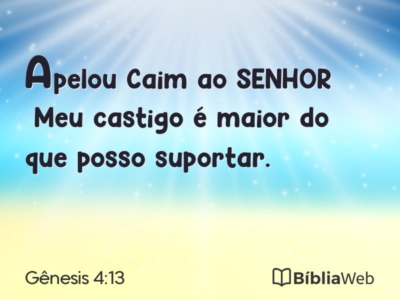 Gênesis 4:13 em imagem para compartilhar