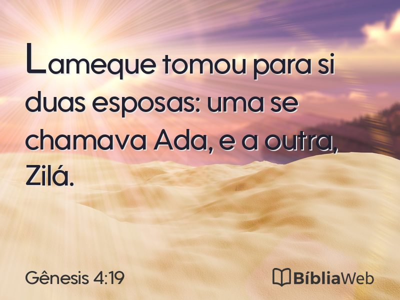 Gênesis 4:19 em imagem para compartilhar