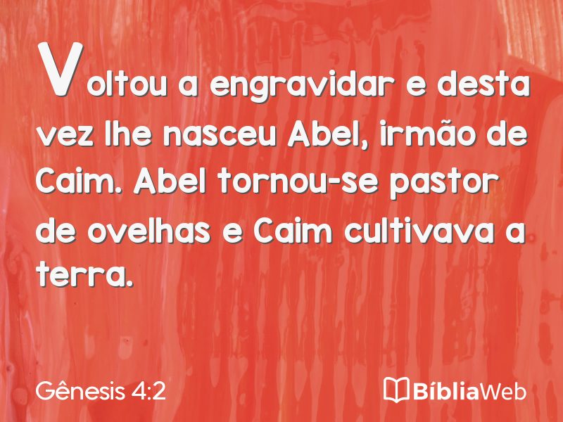 Gênesis 4:2 em imagem para compartilhar