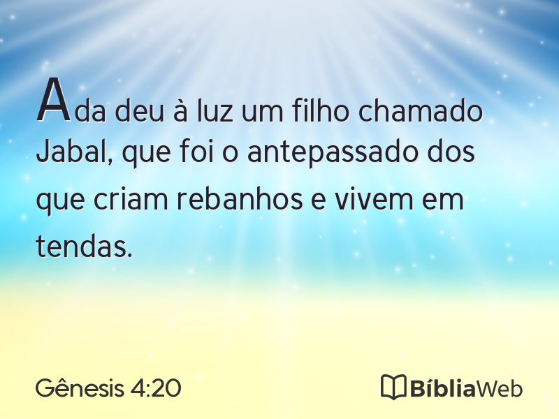 Gênesis 4:20 em imagem para compartilhar