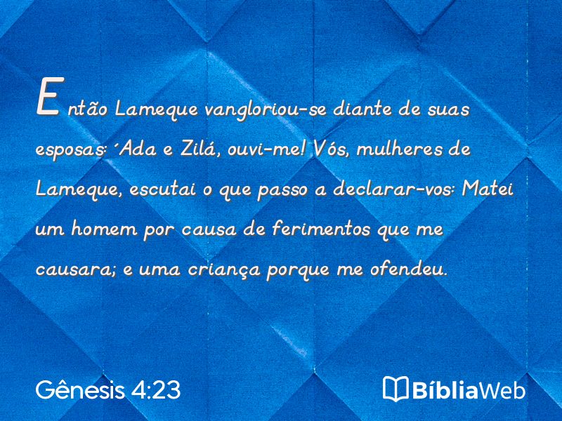 Gênesis 4:23 em imagem para compartilhar
