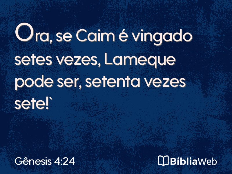 Gênesis 4:24 em imagem para compartilhar