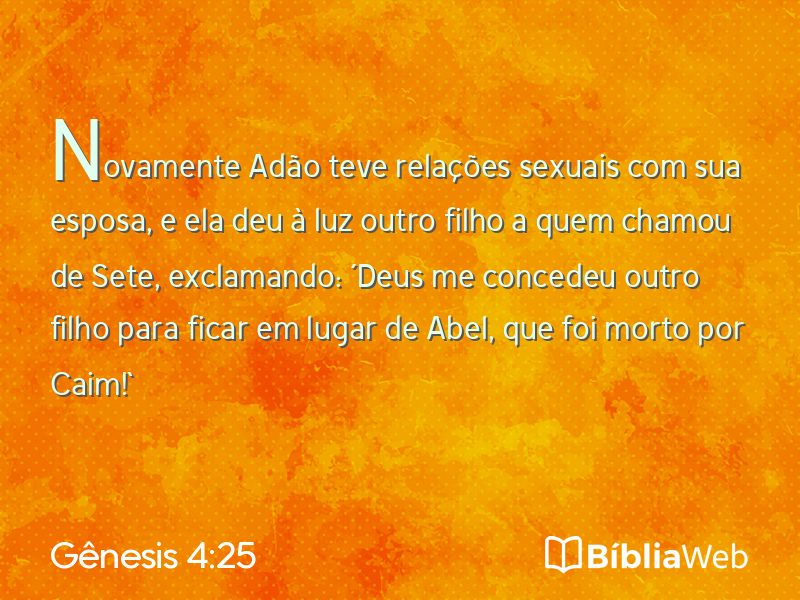 Gênesis 4:25 em imagem para compartilhar