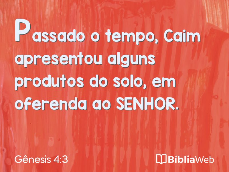 Gênesis 4:3 em imagem para compartilhar