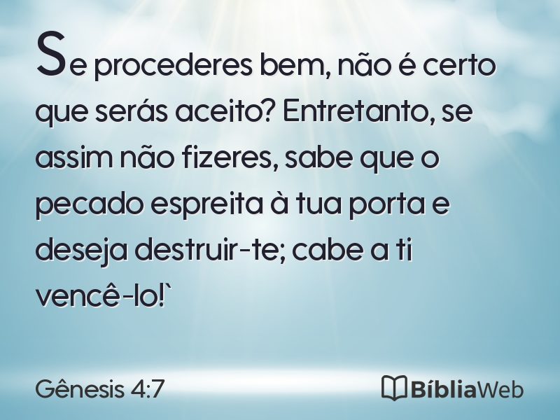 Gênesis 4:7 em imagem para compartilhar