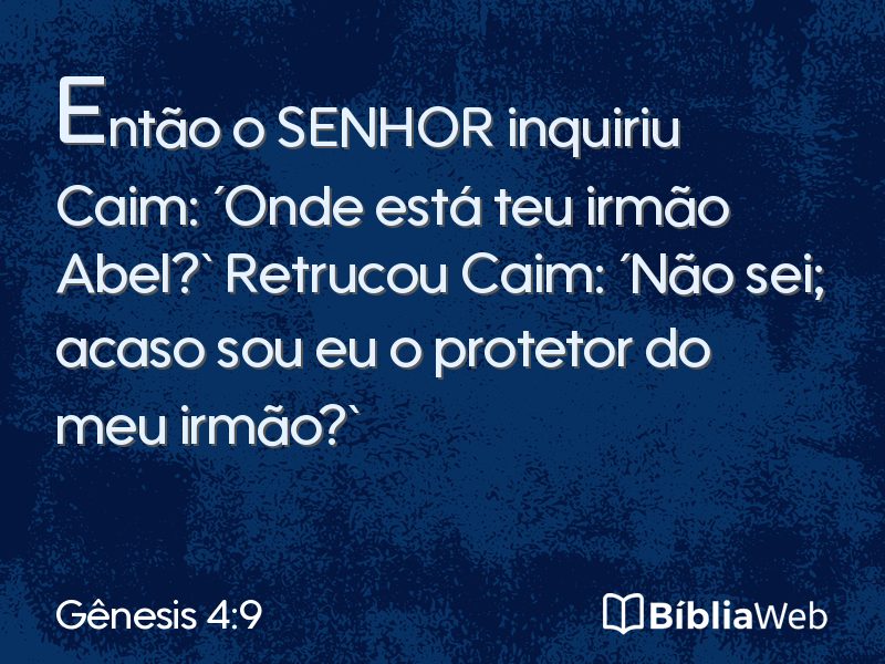 Gênesis 4:9 em imagem para compartilhar