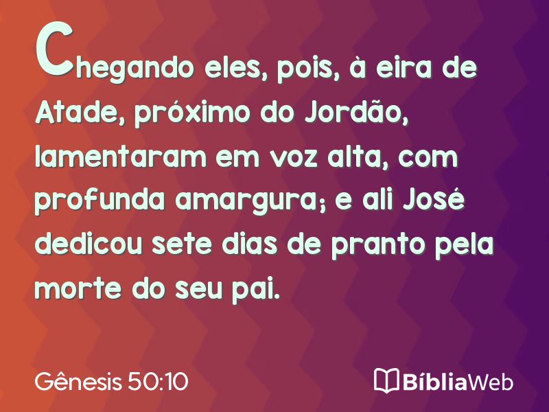 Gênesis 50:10 em imagem para compartilhar