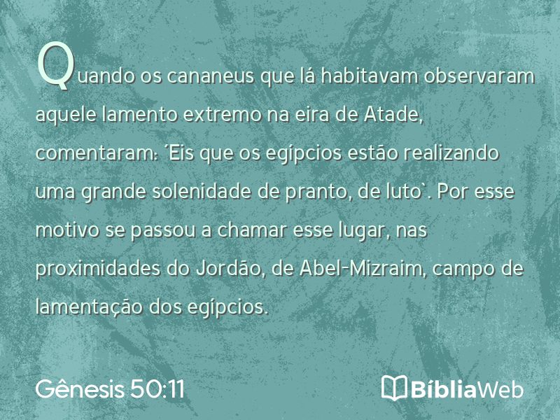 Gênesis 50:11 em imagem para compartilhar