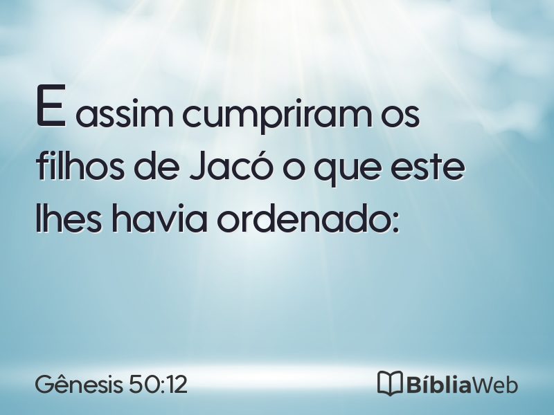 Gênesis 50:12 em imagem para compartilhar