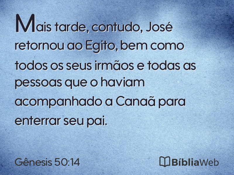 Gênesis 50:14 em imagem para compartilhar