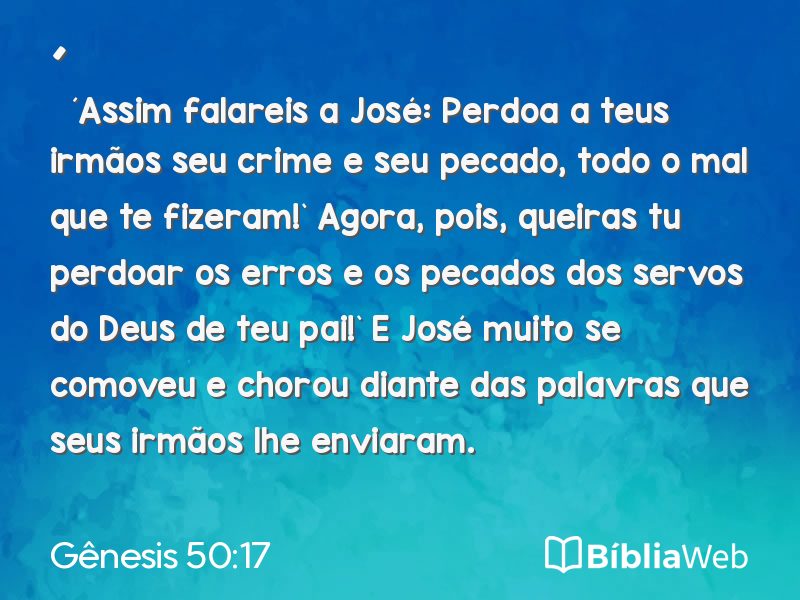 Gênesis 50:17 em imagem para compartilhar