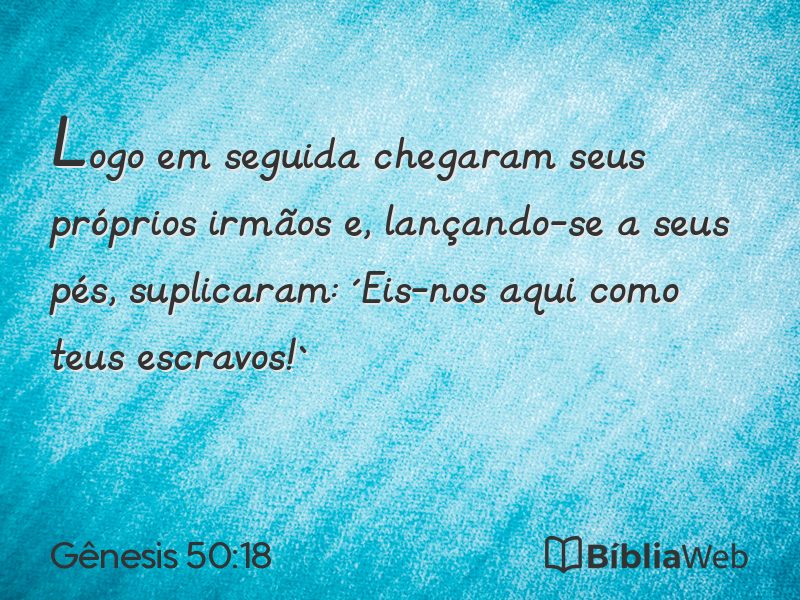 Gênesis 50:18 em imagem para compartilhar